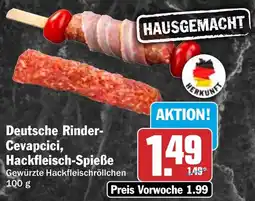 HIT Deutsche Rinder Cevapcici, Hackfleisch-Spieße Angebot
