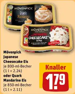 REWE Mövenpick Japanese Cheesecake Eis oder Quark Mandarine Eis Angebot