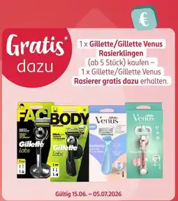 Rossmann Gillette/Gillette Venus Rasierklingen Angebot