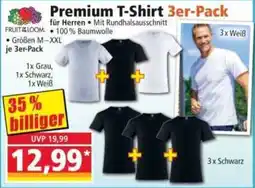 Norma FRUIT OF THE LOOM Premium T-Shirt 3er-Pack Angebot