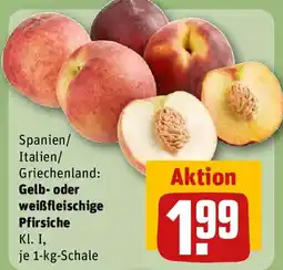 REWE Gelb- oder weißfleischige Pfirsiche Angebot