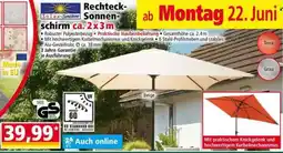 Norma Solax-Sunshine Rechteck Sonnenschirm ca. 2x3m Angebot