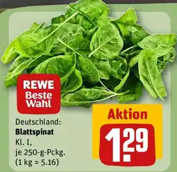 REWE Blattspinat Angebot