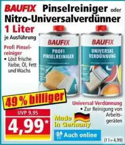 Norma BAUFIX Pinselreiniger oder Nitro-Universalverdünner Angebot