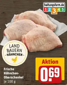 REWE Frische Hähnchen Oberschenkel Angebot