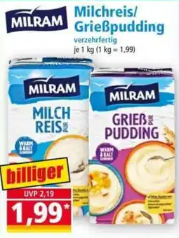 Norma MILRAM Milchreis/ Grießpudding Angebot