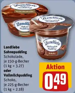 REWE Landliebe Sahnepudding oder Vollmilchpudding Angebot
