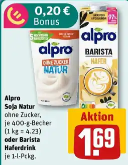 REWE Alpro Soja Natur oder Barista Haferdrink Angebot