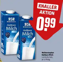 REWE Weihenstephan Haltbare Milch Angebot