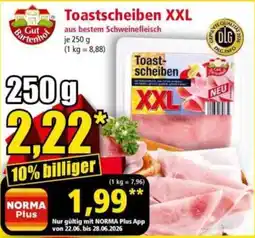 Norma Gut Bartenhof Toastscheiben XXL Angebot