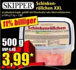 Norma SKIPPER Schinkenröllchen XXL Angebot