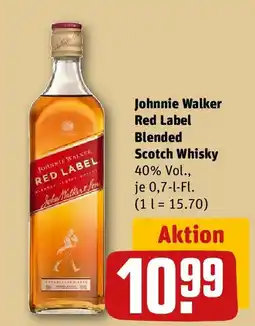 REWE Johnnie Walker Red Label Blended Scotch Whisky Angebot