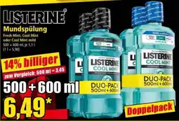 Norma LISTERINE Mundspülung Angebot