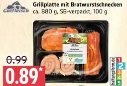 Marktkauf Gutfleisch Grillplatte mit Bratwurstschnecken Angebot