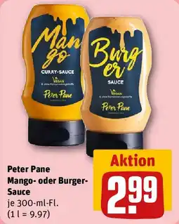 REWE Peter Pane Mango oder Burger Sauce Angebot