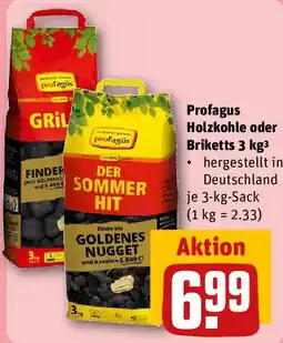 REWE Profagus Holzkohle oder Briketts Angebot