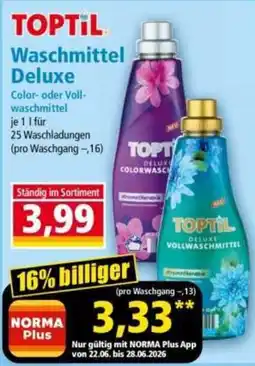 Norma TOPTIL Waschmittel Deluxe Angebot