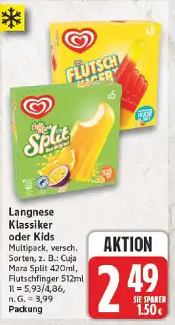 nah & gut Langnese Klassiker oder Kids Angebot