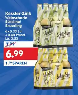 Hol'ab Getränkemarkt Kessler-Zink Weinschorle Süssline/ Sauerling Angebot