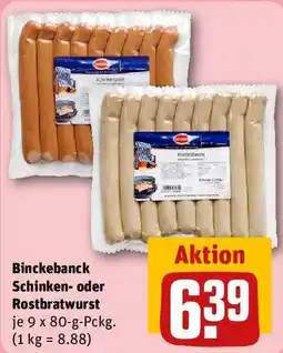 REWE Binckebanck Schinken- oder Rostbratwurst Angebot