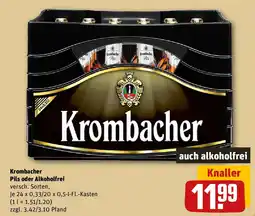 REWE Krombacher Pils oder Alkoholfrei Angebot