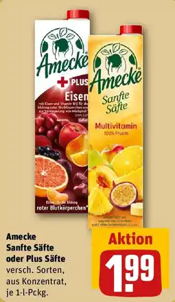 REWE Amecke Sanfte Säfte oder Plus Säfte Angebot