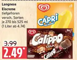 Marktkauf Langnese Eiscreme Angebot