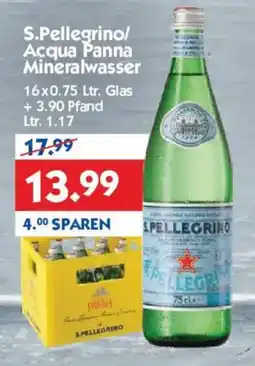 Hol'ab Getränkemarkt S.Pellegrino/ Acqua Panna Mineralwasser Angebot
