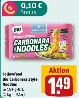 REWE Followfood Bio Carbonara Style Noodles Angebot