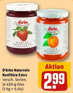 REWE D'Arbo Naturrein Konfitüre Extra Angebot