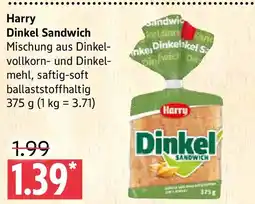 Marktkauf Harry Dinkel Sandwich Angebot