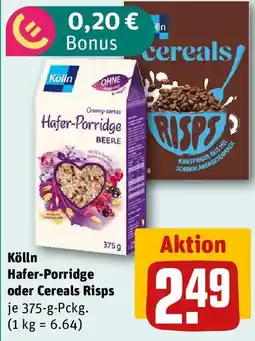 REWE Kölln Hafer-Porridge oder Cereals Risps Angebot