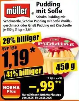 Norma müller Pudding mit Soße Angebot