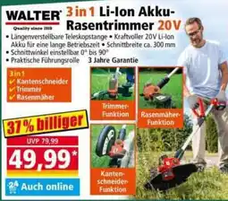 Norma WALTER 3 in 1 Li-Ion Akku- Rasentrimmer 20V Angebot