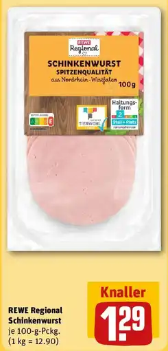 REWE REWE Regional Schinkenwurst Angebot