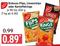 Marktkauf Gut & Gunstig Erdnuss-Flips, Linsenchips oder Kartoffelringe Angebot