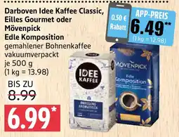 Marktkauf Darboven Idee Kaffee Classic, Eilles Gourmet oder Mövenpick Edle Komposition Angebot