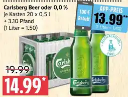 Marktkauf Carlsberg Beer oder 0,0% Angebot