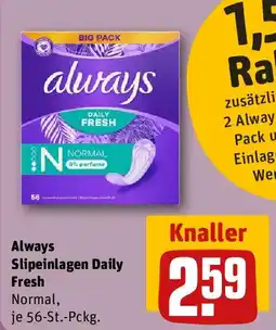 REWE Always Slipeinlagen Daily Fresh Angebot