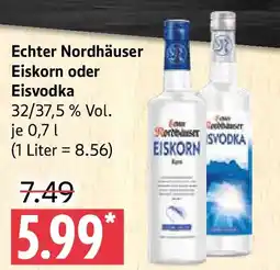 Marktkauf Echter Nordhäuser Eiskorn oder Eisvodka Angebot