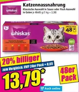 Norma whiskas Katzennassnahrung Angebot