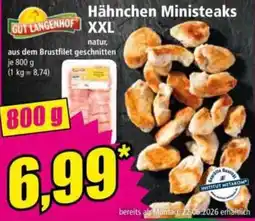 Norma GUT LANGENHOF Hähnchen Ministeaks XXL Angebot