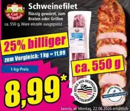 Norma Gut Schweinefilet Angebot
