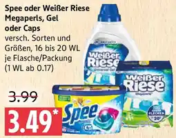 Marktkauf Spee oder Weißer Riese Megaperls, Gel oder Caps Angebot