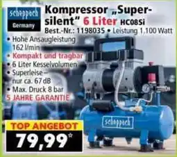 Norma Scheppach Kompressor „Super- silent" HC08Si Angebot