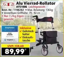Norma ANTAR Alu Vierrad-Rollator AT51006 Leichtgewicht Angebot