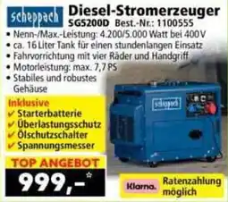 Norma scheppach Diesel-Stromerzeuger SG5200D Angebot