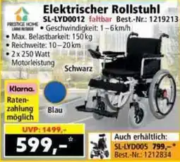 Norma PRESTIGE HOME Elektrischer Rollstuhl SL-LYD0012 Angebot