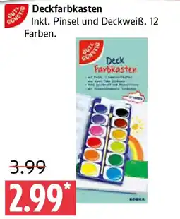 Marktkauf GUT & GÜNSTIG Deckfarbkasten Angebot