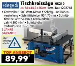 Norma Scheppach Tischkreissäge HS210 Angebot